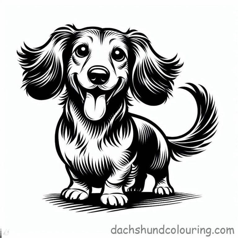 Sausage Dog Colouring Pages Dachshund Colouring