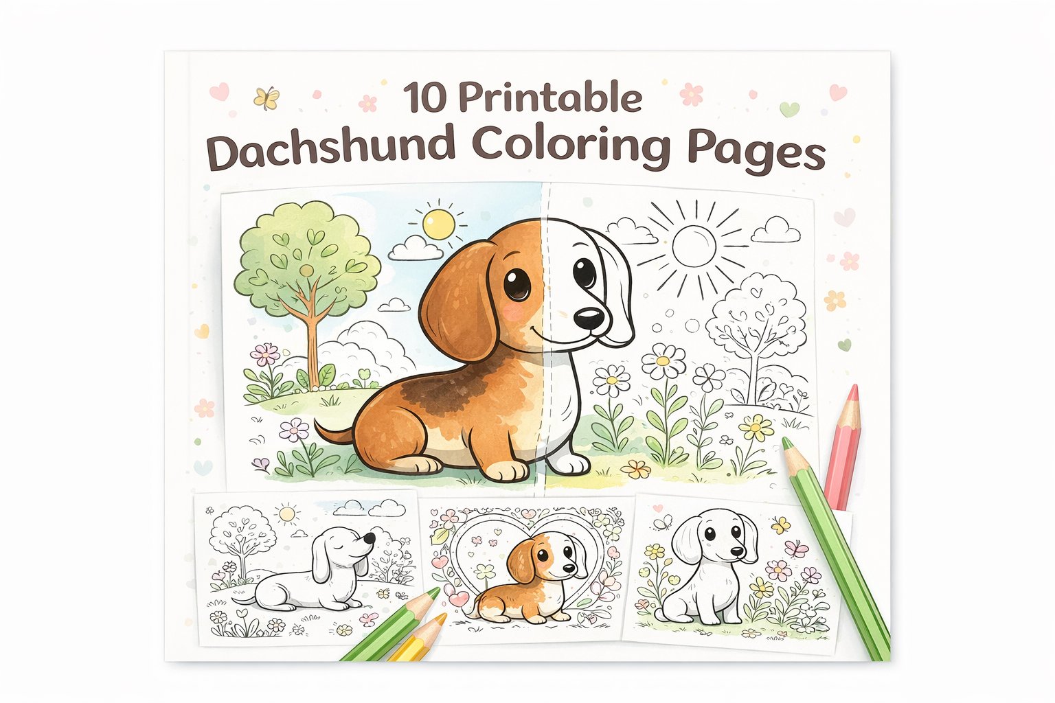 dachshund coloring pages printable